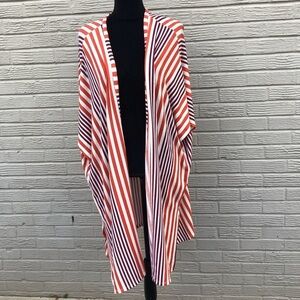 It’s Multicolor Striped Open Front Shawl Cardigan Size S/M